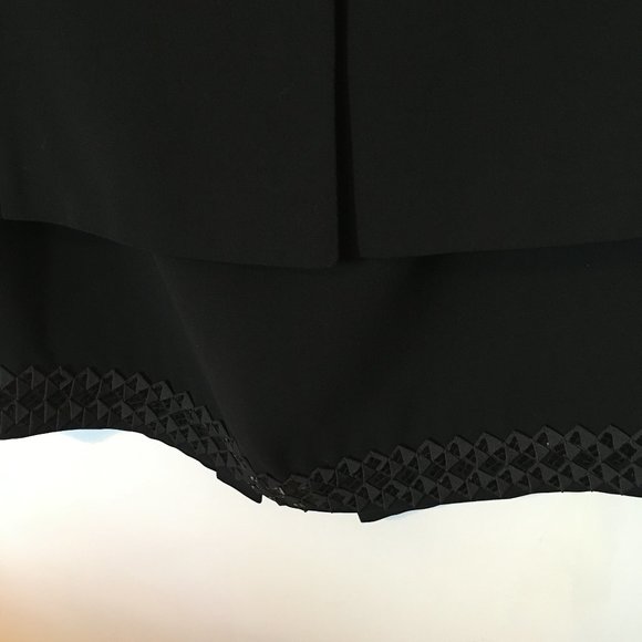 NWT!  Gorgeous TAHARI ASL Black 3/4" Sleeve Embroidered Dress Skirt Suit 14 - Picture 5 of 9